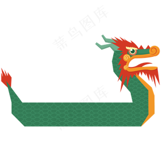 卡通矢量龙舟龙船,免抠元素