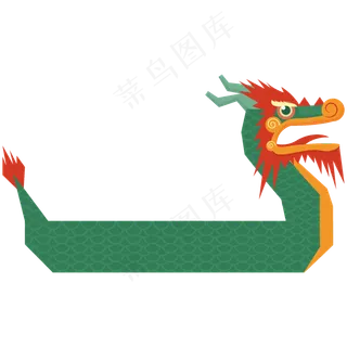 卡通矢量龙舟龙船,免抠元素