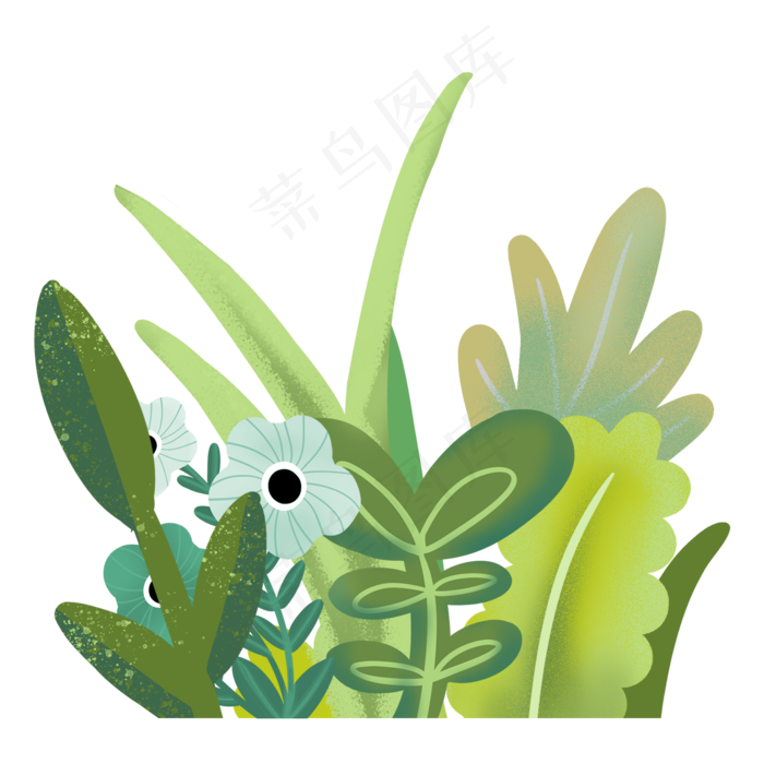 绿色有生机的草丛(2000X2000(DPI:300))psd模版下载