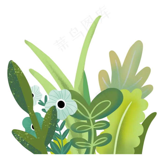 绿色有生机的草丛(2000X2000(DPI:300))psd模版下载