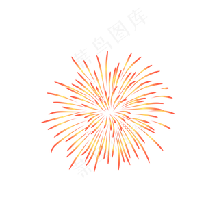 红色烟花矢量图,免抠元素