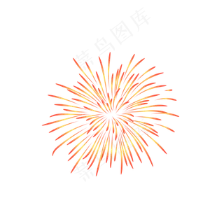 红色烟花矢量图,免抠元素