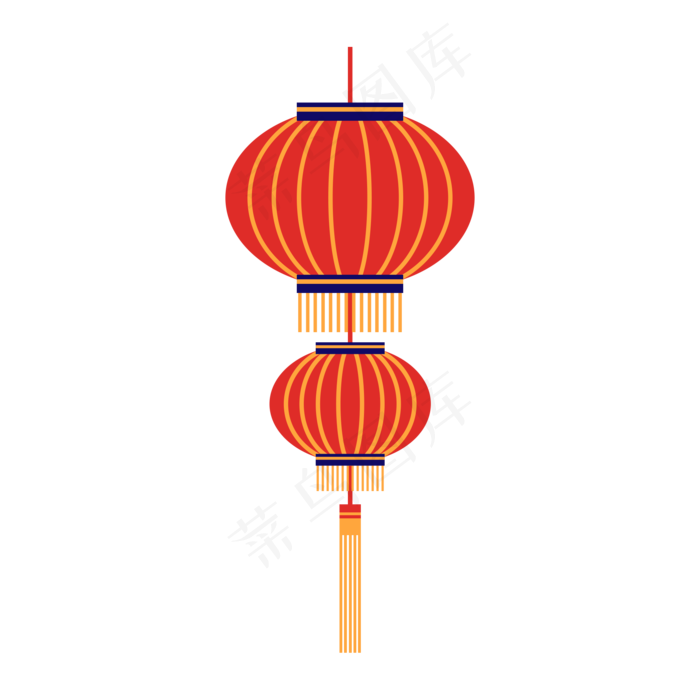 春节红色矢量灯笼,免抠元素