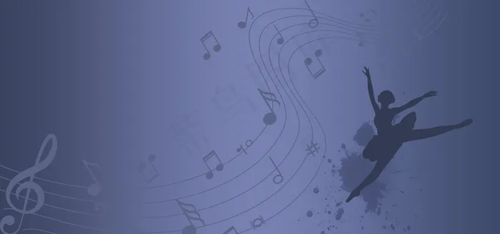 淘宝天猫蓝色简约清新舞蹈音乐(1920*900px 	       )psd模版下载