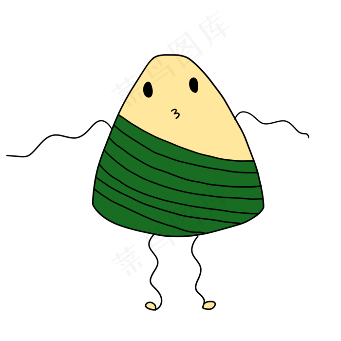 端午节卡通粽子元素(2000X2000(DPI:350))psd模版下载