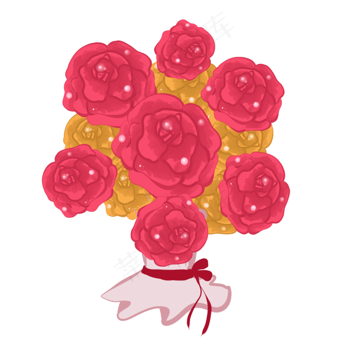 红色花束花朵