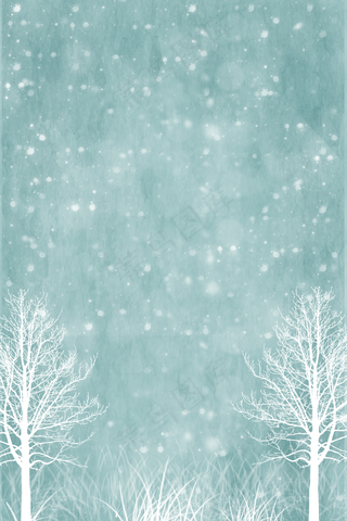 大寒树林下雪psd分层banner