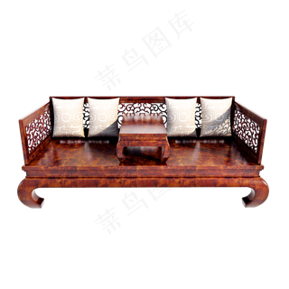 立体质感中式沙发png图,免抠元素