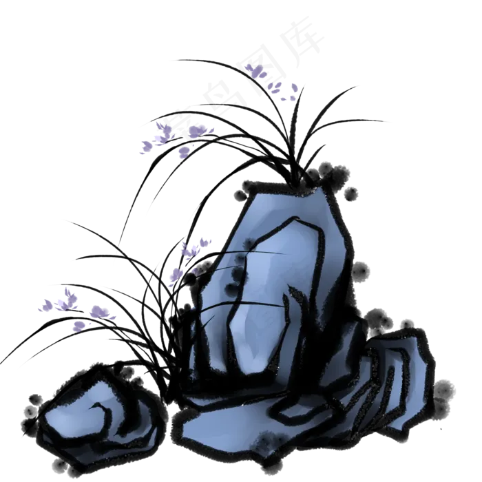 假山石头花草(2000X2000(DPI:299))psd模版下载