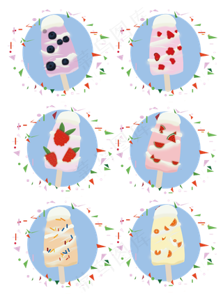 甜点西瓜蓝莓草莓橙子水果可口多