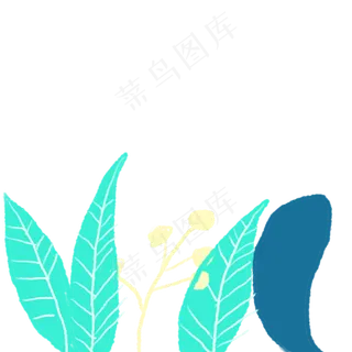 卡通植物叶子装饰下载