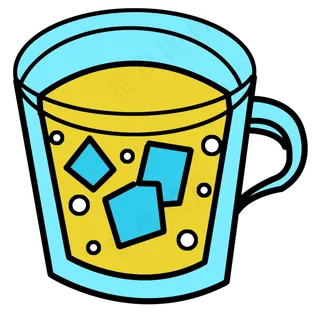 饮料杯蓝色杯子免抠图