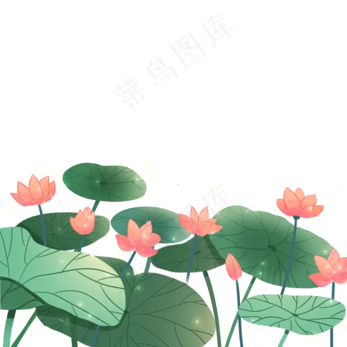 夏季荷叶荷花(2000X2000(DPI:300))psd模版下载