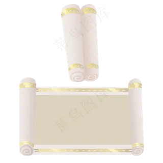 中国风金边画卷