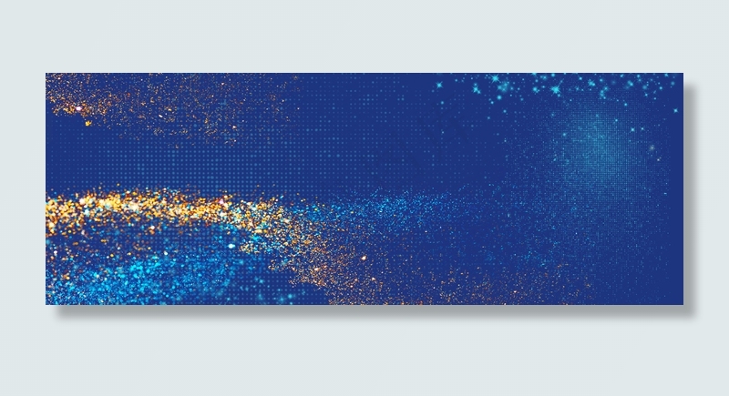 蓝色科技商务闪金颗粒背景