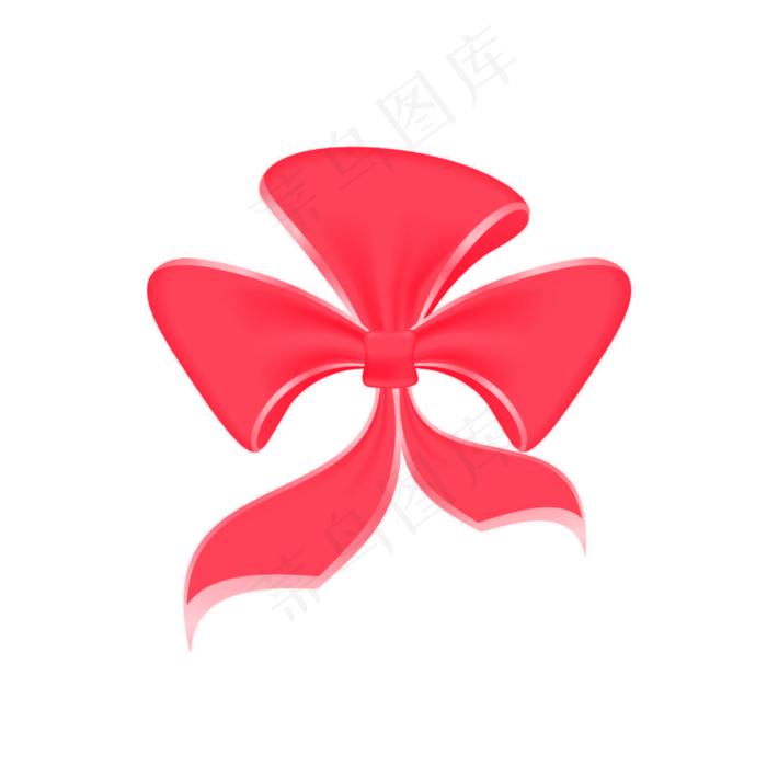 卡通彩带蝴蝶结png