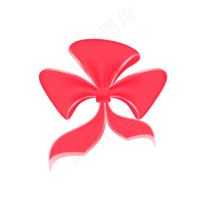 卡通彩带蝴蝶结png(3000X3000(DPI:300))psd模版下载