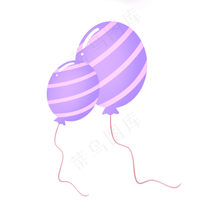 紫色可爱椭圆六一儿童节气球(2000X2000(DPI:300))psd模版下载