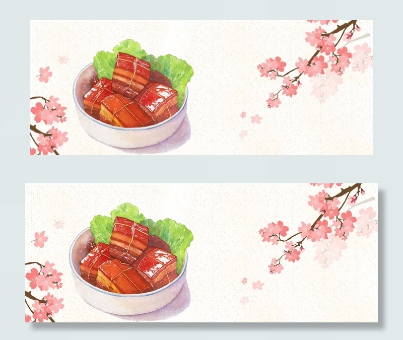 特色美食红烧肉料理(1524*600px 	       )psd模版下载