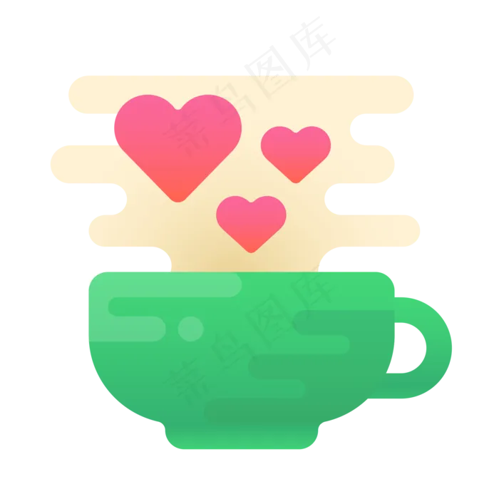 暖心的爱心茶免抠图(2000X2000(DPI:300))psd模版下载