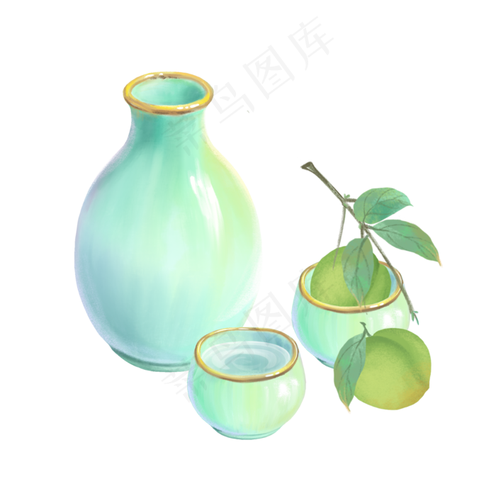 古风中式白酒瓶瓷器