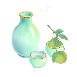 古风中式白酒瓶瓷器