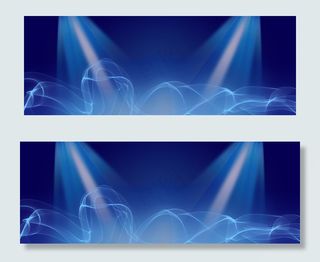 蓝色炫酷光效2018企业年会展板