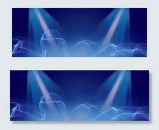 蓝色炫酷光效2018企业年会展板