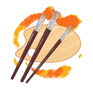 水彩画笔调色板