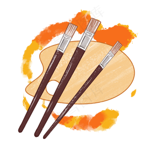 水彩画笔调色板