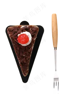 叉子巧克力糕点水果蛋糕