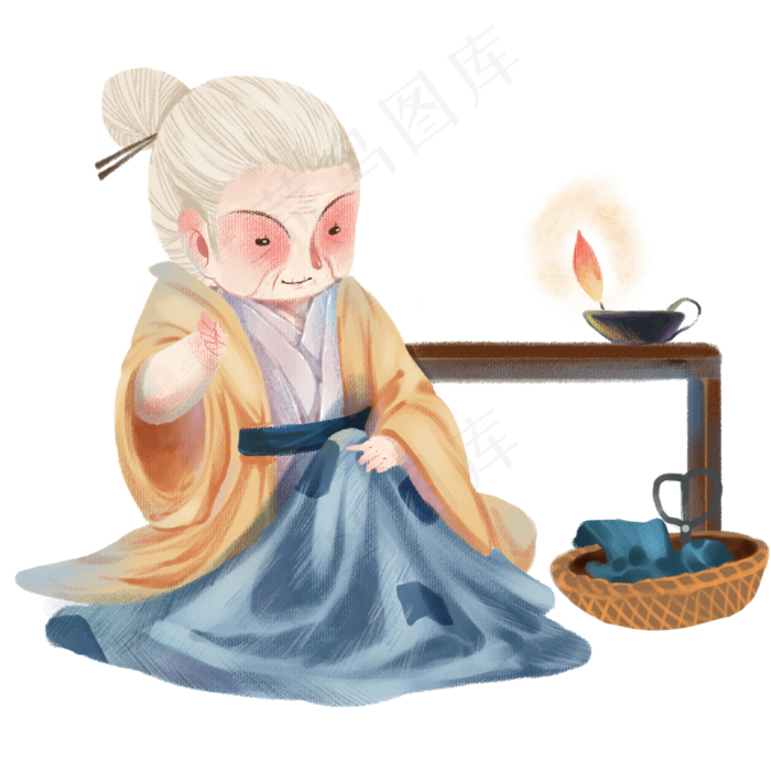 母亲节暖色意境手绘PNG(3000X3000(DPI:762))psd模版下载