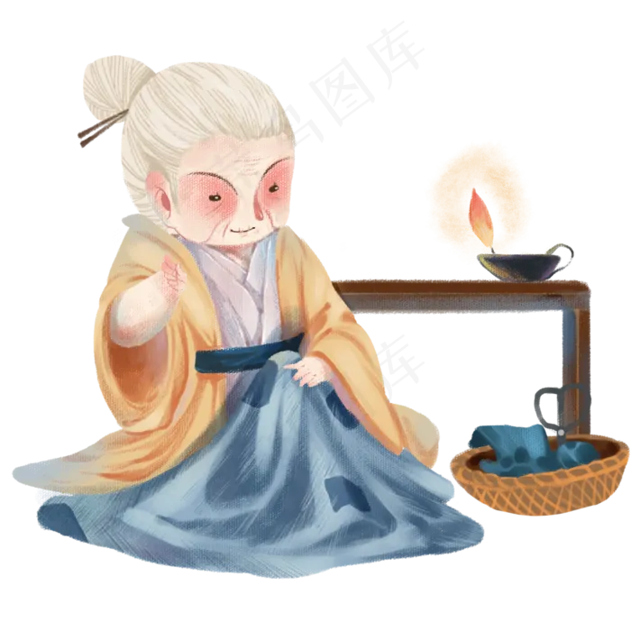 母亲节暖色意境手绘PNG(3000X3000(DPI:762))psd模版下载