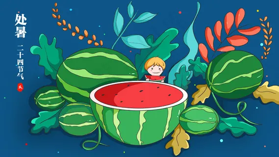 二十四节气-处暑西瓜消暑