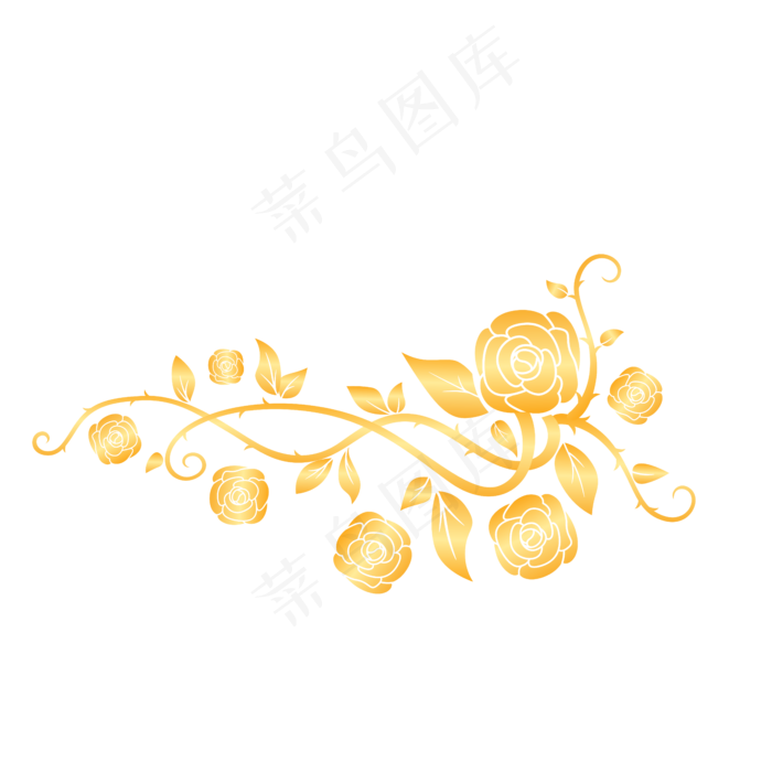 矢量金色花边框(500X500)cdr矢量模版下载