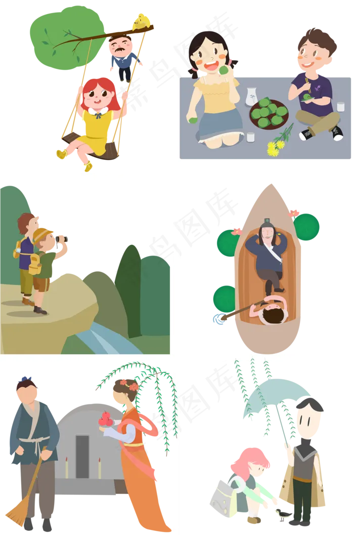 清明节祭祖回乡吃青团(2000X3020(DPI:300))psd模版下载