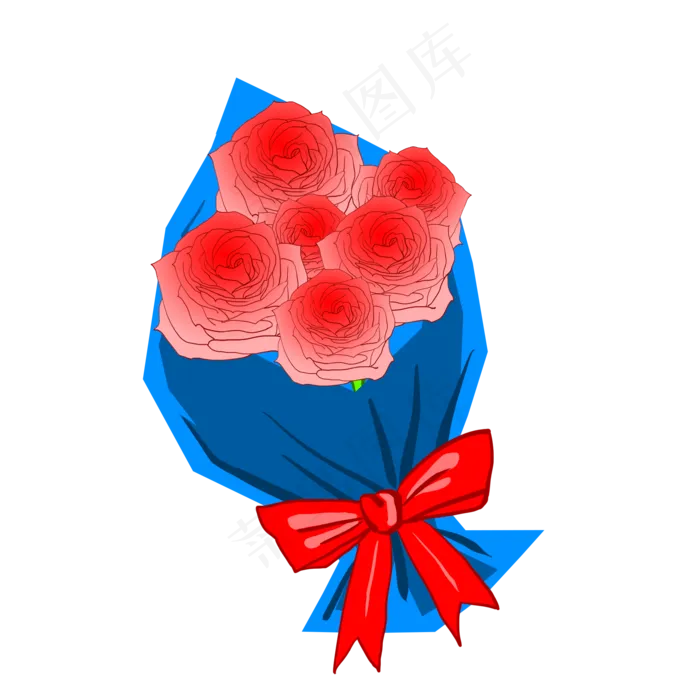 手绘植物花束小物(2000X2000(DPI:300))psd模版下载