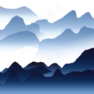 渐变扁平风山水渐变