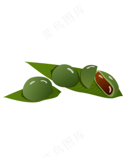 矢量卡通绿色青团