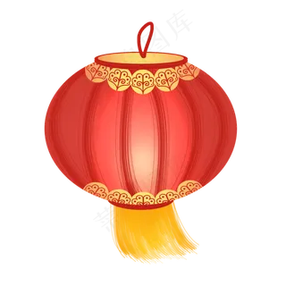 红色新年灯笼下载,免抠元素