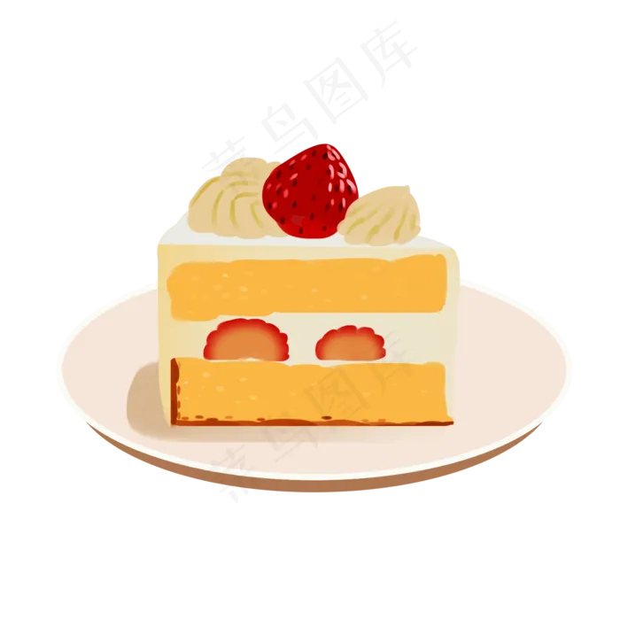 切块的三角奶油蛋糕(2000X2000(DPI:300))psd模版下载
