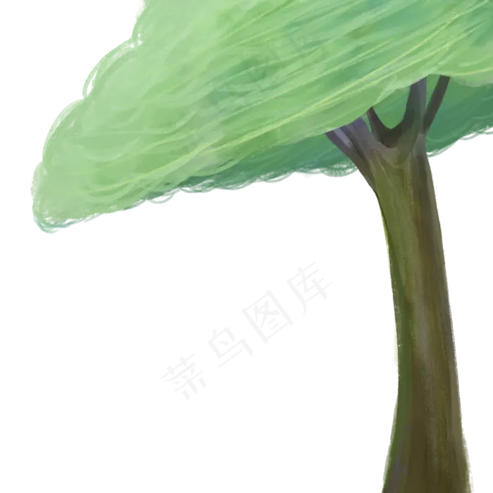 创意一棵绿色的树免抠图(2000X2000(DPI:300))psd模版下载