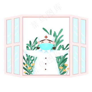 新型冠状病毒开窗通风的白衣天使