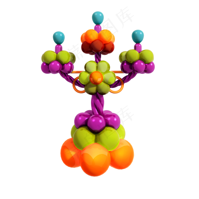 仿真造型气球玩具png图(2000X2000(DPI:300))psd模版下载