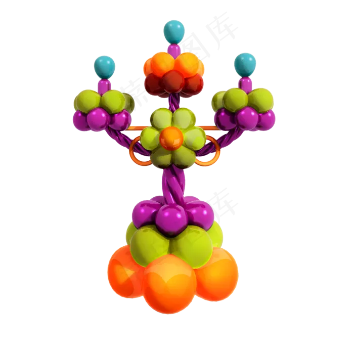 仿真造型气球玩具png图(2000X2000(DPI:300))psd模版下载