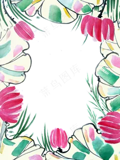 婚礼邀请装饰花框莲花荷花中国风 婚礼邀请装饰花框莲花荷花中国风