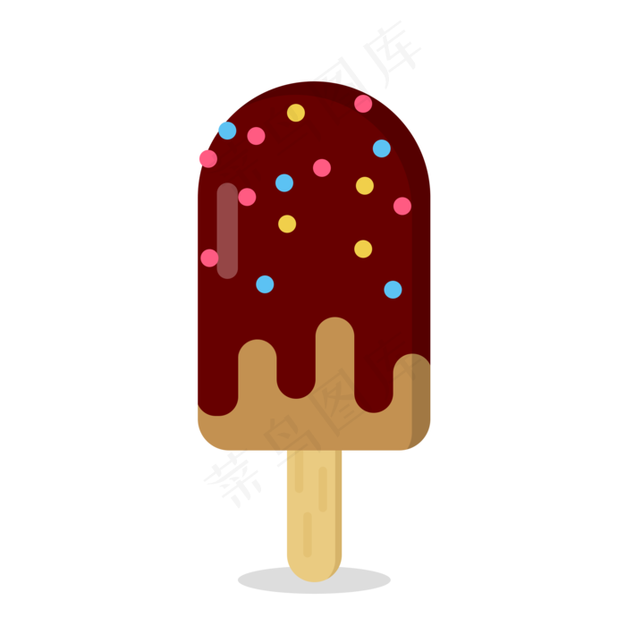 夏季清凉巧克力口味冰棒矢量PN