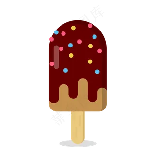 夏季清凉巧克力口味冰棒矢量PN