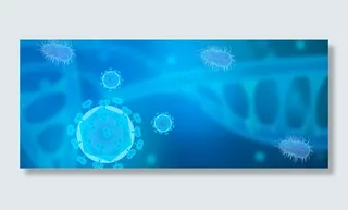 蓝色医疗科技分子banner