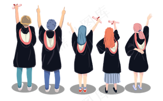 毕业典礼合影学生青春大学